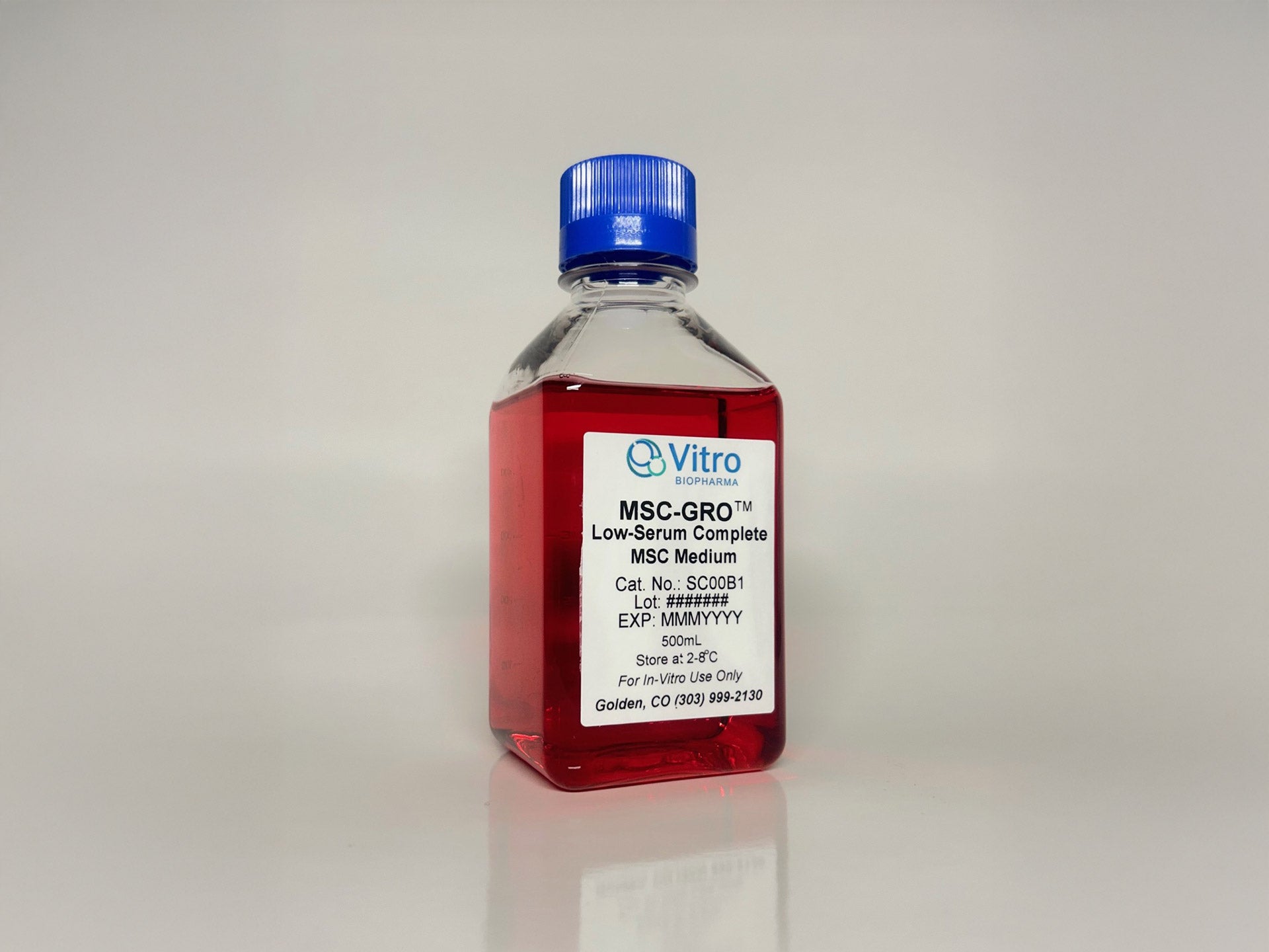 MSC-GRO™ Low-Serum Complete Mesenchymal Stem Cell (MSC) Medium: 500mL